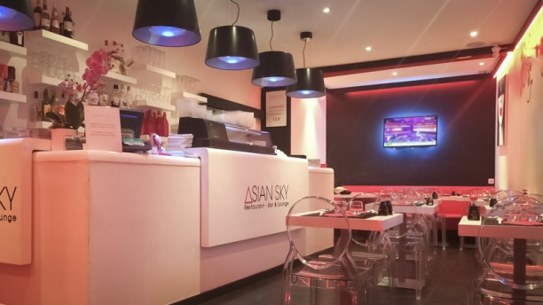 Asian sky restuarant Asian cute man