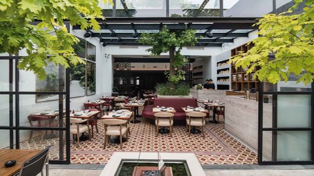 O Asiático Vista da sala