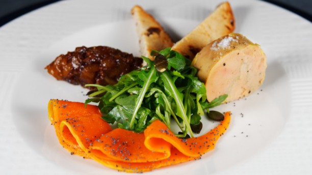 La Potinière Foie gras de canard maison, chutney figue et poire d'hiver