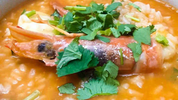 Mesa com Tradição Arroz de tamboril com gambas