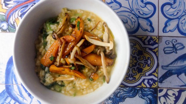 Remédio Santo Arroz caldoso de shimejis